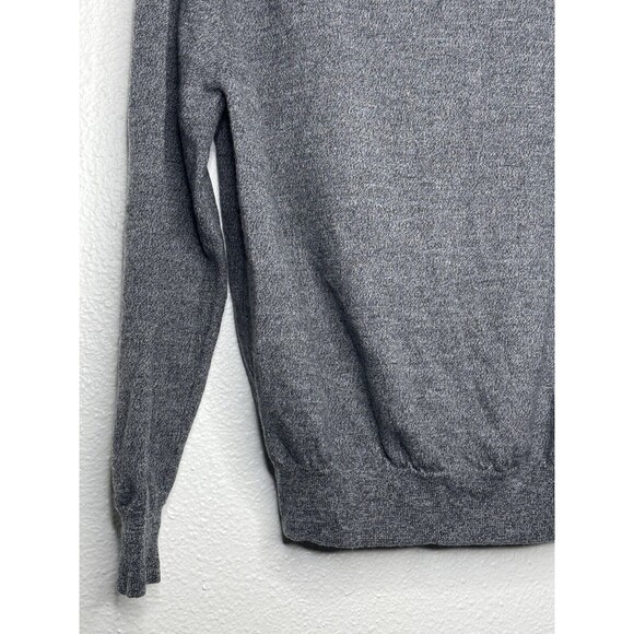 K+J2 Grey Pepper Merino Wool Sweater Mens Size XL Shawl Neck Gray *See Pics* - Picture 13 of 16